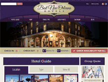 Tablet Screenshot of bestneworleanshotels.com